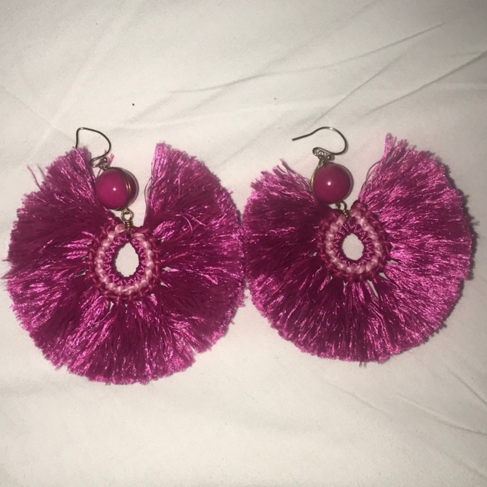 Pink dangle earrings